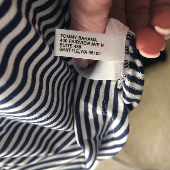 Tommy Bahama Navy and White Stripe Top - Picture 6 of 7